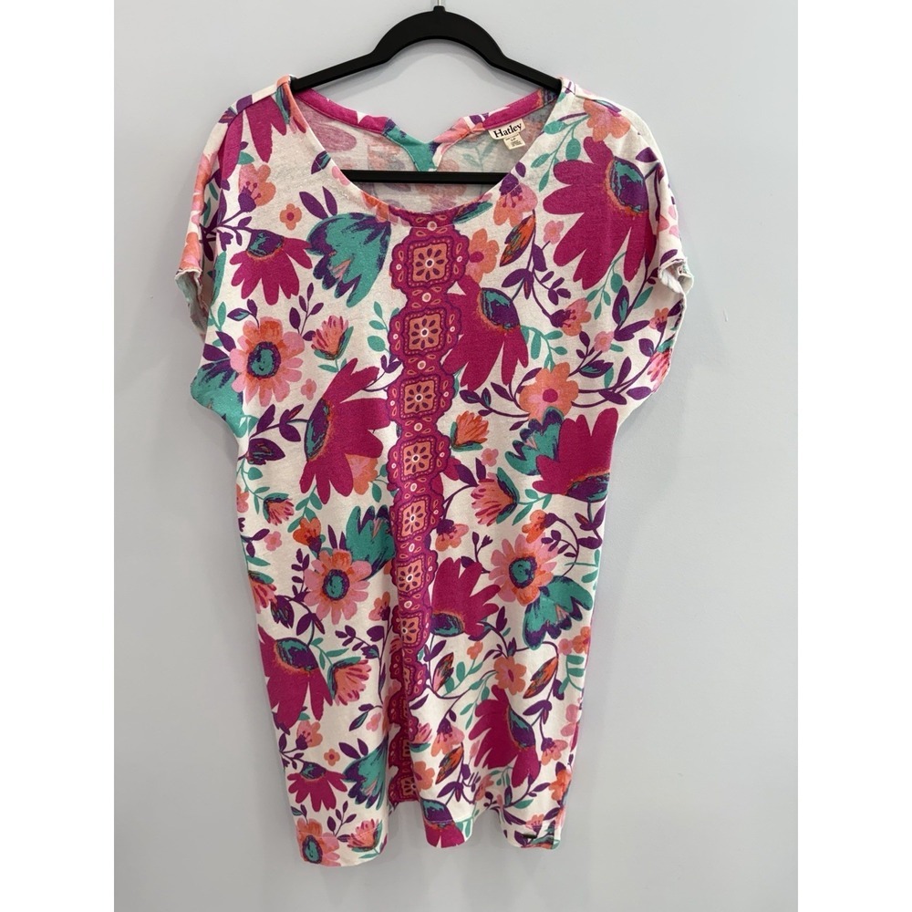 Hatley Cotton Linen Dress Small Relaxed Fit Casual Coastal Cottagecore Style - Picture 1 of 8